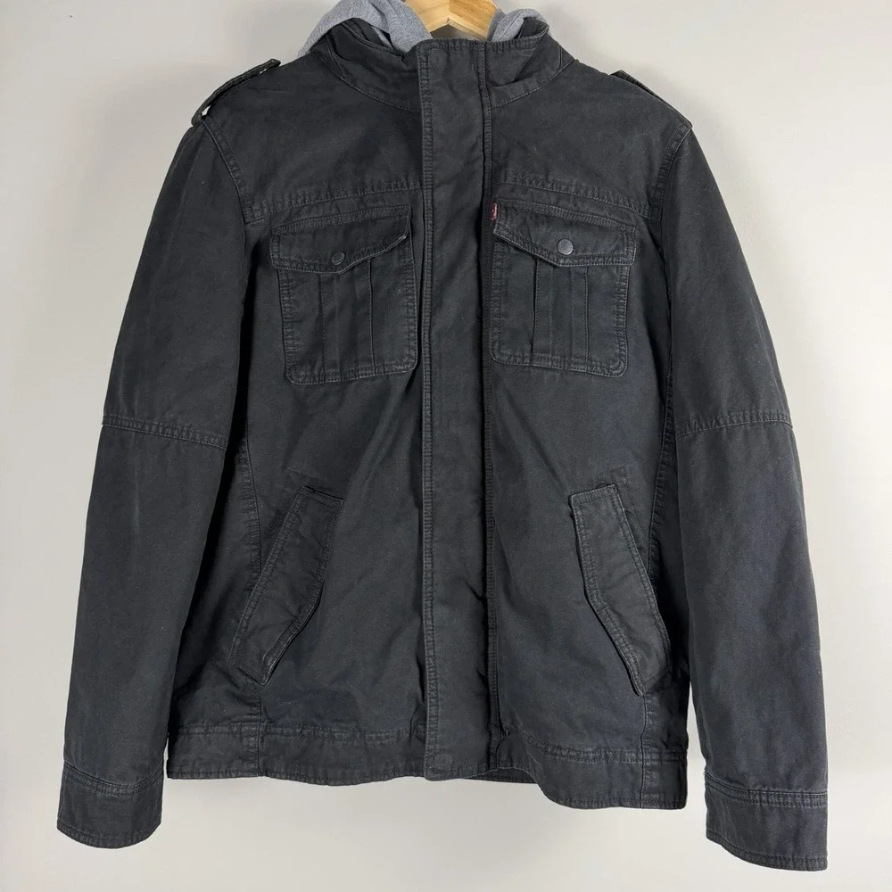 Levi's‎ Men's Sherpa Lined Two Pocket Hooded Trucker Jacket size M